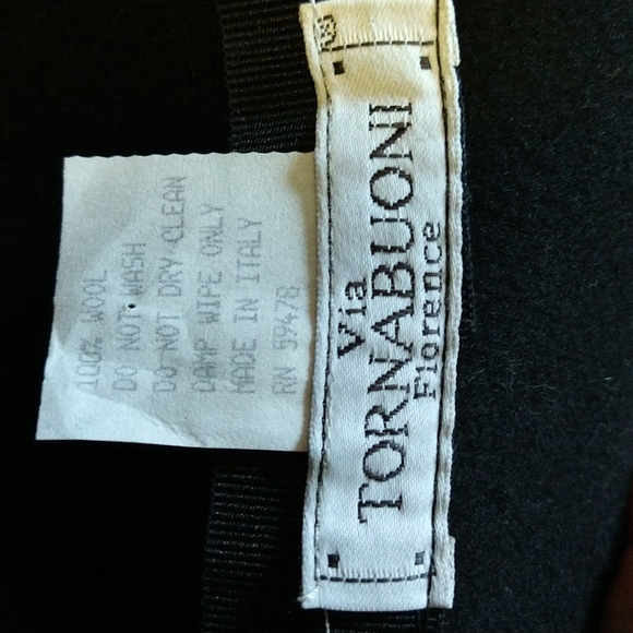 Via Tornabuoni Florence black felt hat - Picture 4 of 4